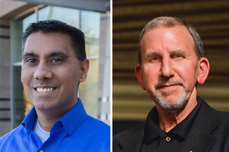 Neil Daswani (at left) and Ron Ross will present on cybersecurity topics at two October webinars.