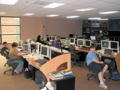 4Help IT Support agents at work in the Virginia Tech Operations Center ca. 2006