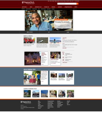 Virginia Tech home page 2014