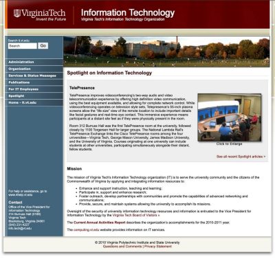 Information Technology website 2010