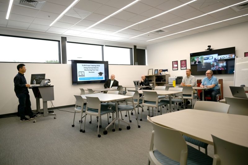 People attending a training course.